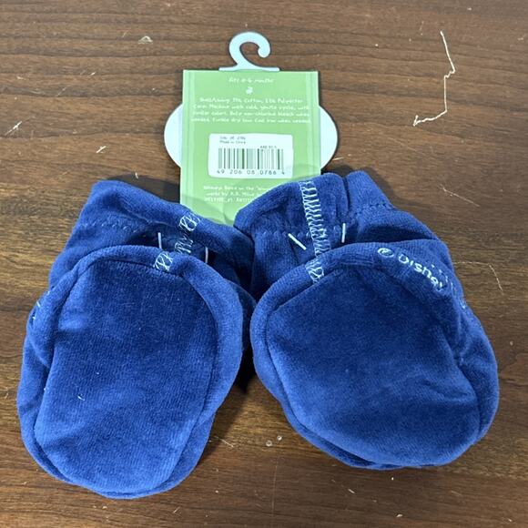 Classic Pooh Disney Winnie The Pooh Navy Blue Baby Booties - Picture 3 of 7